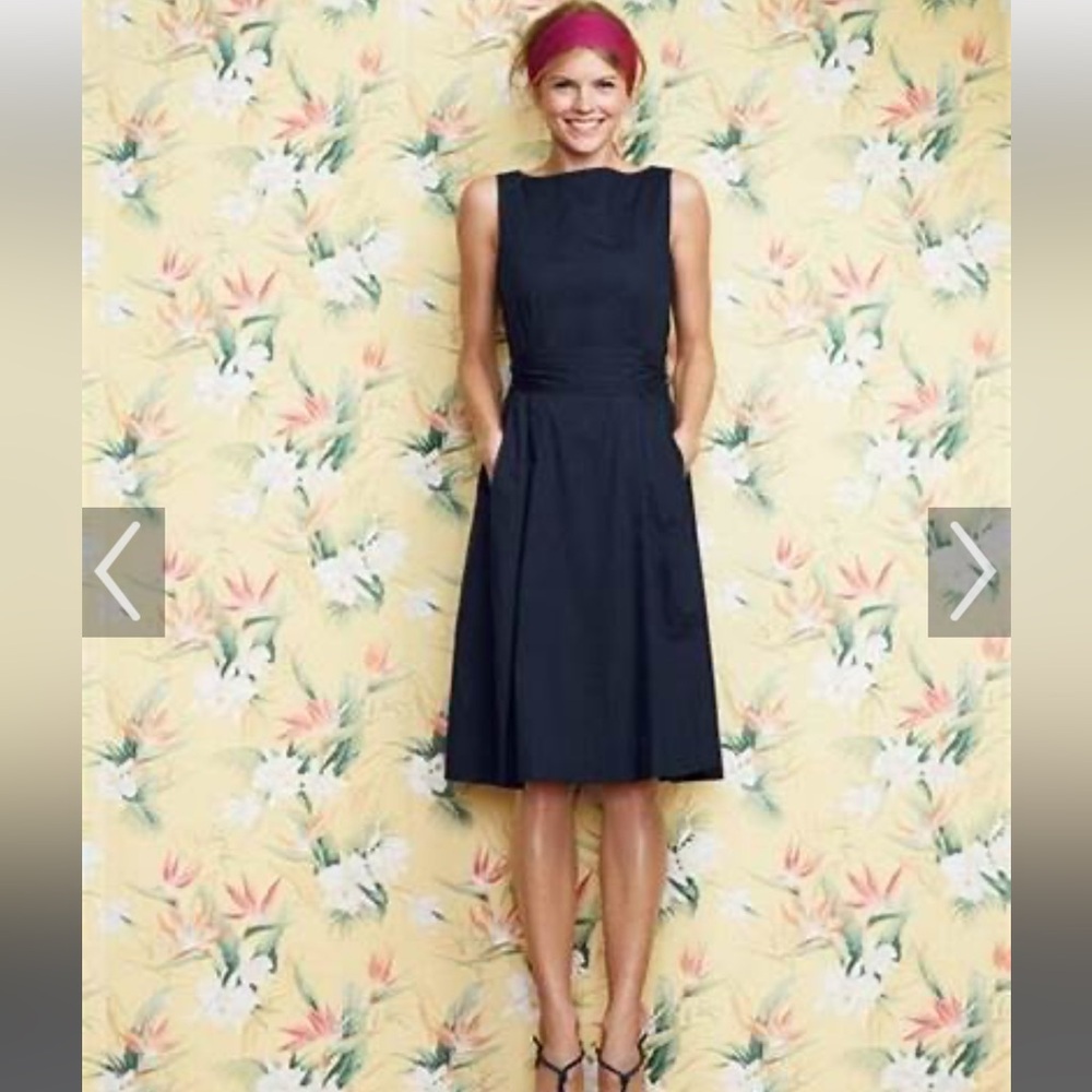 L.L. Bean Signature Poplin Boatneck Dress